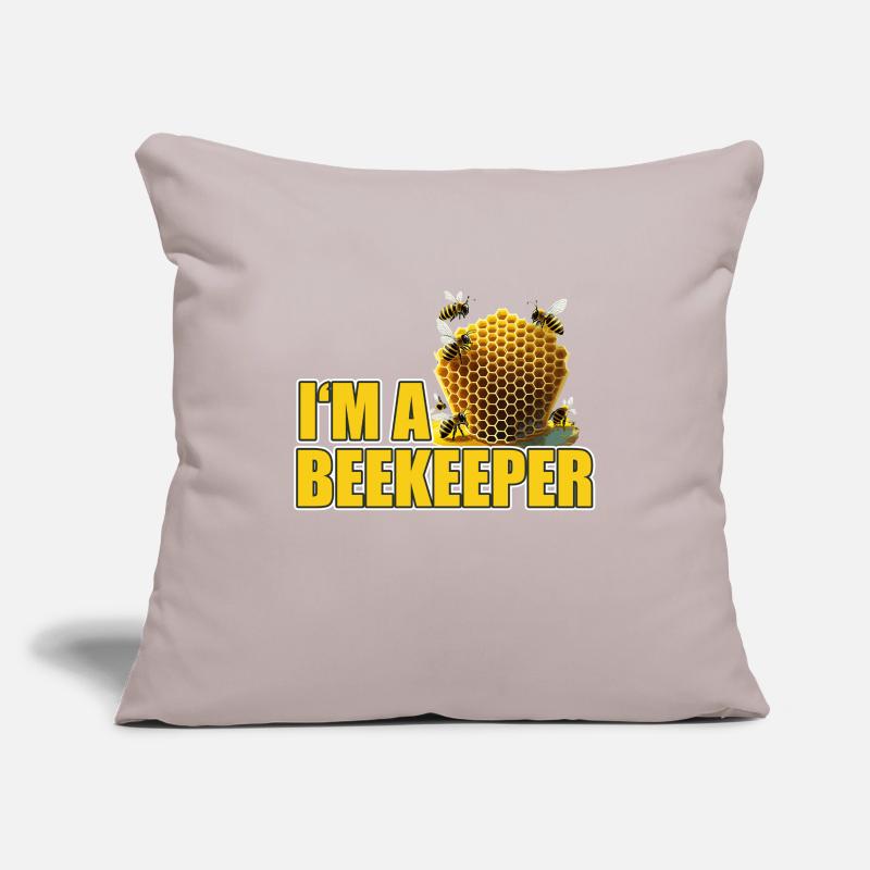 Ich bin ein cooler stolzer Imker-Logo-Designer Sofakissenbezug 45 x 45 cm