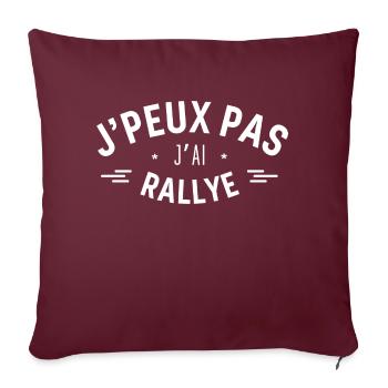 J peux pas j ai Rallye - Housse de coussin décorative 45 x 45 cm - bordeaux - Devant