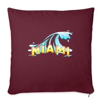 Miami - Sofakissenbezug 45 x 45 cm - Burgunderrot - Vorne