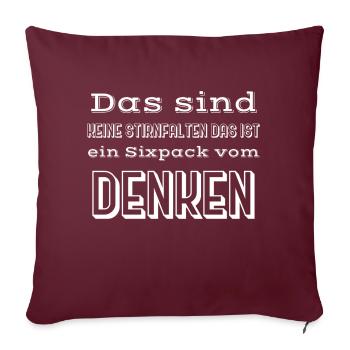 witzige Sprüche Lehrer - Sofakissenbezug 45 x 45 cm - Burgunderrot - Vorne