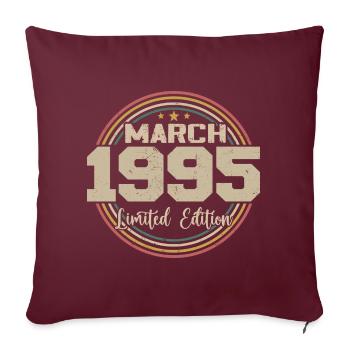 Awesome seit März 1934 Geburtstag 1934 Geschenk - Sofakissenbezug 45 x 45 cm - Burgunderrot - Vorne