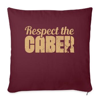 Respectez le tronc de bois de caber Lancer de bois Sports - Housse de coussin décorative 45 x 45 cm - bordeaux - Devant