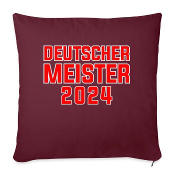 Leverkusen, champion d’Allemagne 2024 du club de football - Housse de coussin décorative 45 x 45 cm - bordeaux - Devant