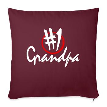 Nr One 1 Nummer Eins Grandpa Bester Opa Großvater - Sofakissenbezug 45 x 45 cm - Burgunderrot - Vorne