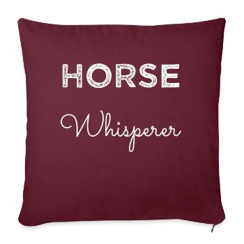Équitation Fun Equitation Tranquillité Statement - Housse de coussin décorative 45 x 45 cm - bordeaux - Devant