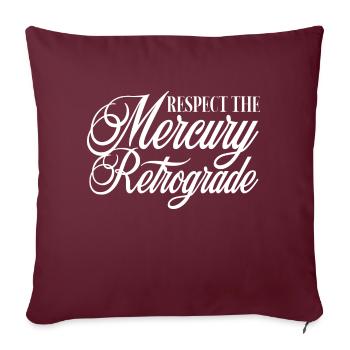 Respect The Mercury Retrograde Zodiac Horoscope - Sofakissenbezug 45 x 45 cm - Burgunderrot - Vorne