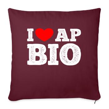 AP Biologie Drôle Lycée AP Class Survivor - Housse de coussin décorative 45 x 45 cm - bordeaux - Devant
