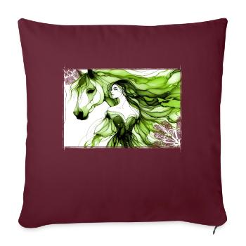 Blumen Frauen Mädchen Mode Design Kunst Weiblicher Stil - Sofakissenbezug 45 x 45 cm - Burgunderrot - Vorne