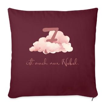 Wolke 7 - Sofakissenbezug 45 x 45 cm - Burgunderrot - Vorne