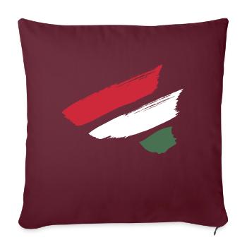 Hongrie Rayures - Housse de coussin décorative 45 x 45 cm - bordeaux - Devant