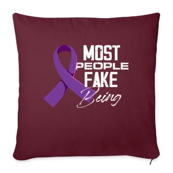 Most people fake being sick Fibromyalgia - Sofakissenbezug 45 x 45 cm - Burgunderrot - Vorne