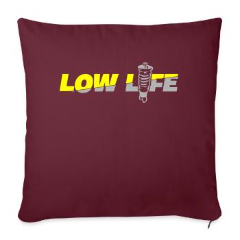 Low Life Gewinde - Sofakissenbezug 45 x 45 cm - Burgunderrot - Vorne