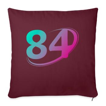 Numéro 84 multicolore - Housse de coussin décorative 45 x 45 cm - bordeaux - Devant