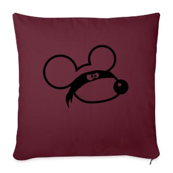 Maus Böse Räuber Ninja Überfall Dieb Tuch Augen - Sofakissenbezug 45 x 45 cm - Burgunderrot - Vorne