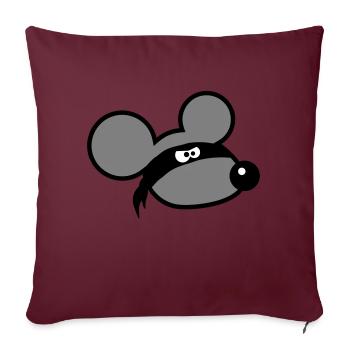 Mouse Evil Robber Ninja Raid Thief Cloth Eyes - Sofa pillowcase 17,3'' x 17,3'' (45 x 45 cm) - burgundy - Front