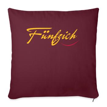fünfzig - Sofakissenbezug 45 x 45 cm - Burgunderrot - Vorne