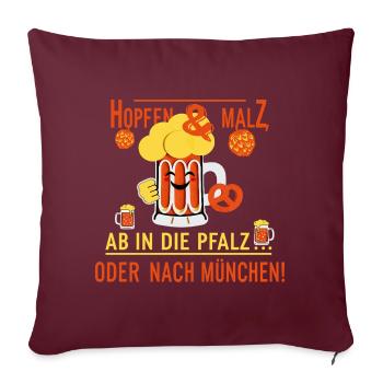 Bierfest - Sofakissenbezug 45 x 45 cm - Burgunderrot - Vorne