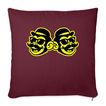 Singe Gentleman Drôle - Housse de coussin décorative 45 x 45 cm - bordeaux - Devant