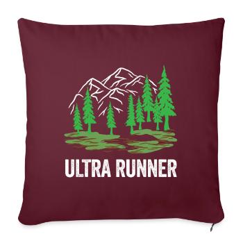 Ultra coureur - Housse de coussin décorative 45 x 45 cm - bordeaux - Devant