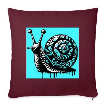Escargot - Housse de coussin décorative 45 x 45 cm - bordeaux - Devant