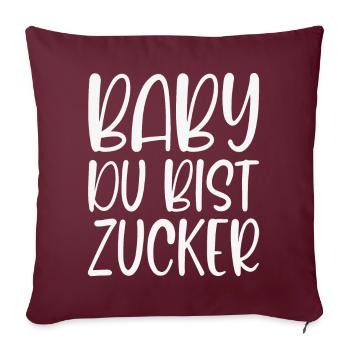 Bébé Tu es sucre Doux Cadeau De l’Amour - Housse de coussin décorative 45 x 45 cm - bordeaux - Devant