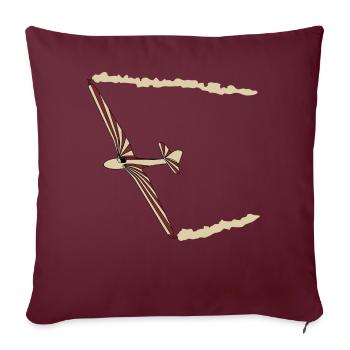 Habicht oldtimer Planeur - Housse de coussin décorative 45 x 45 cm - bordeaux - Devant