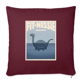 FIT-NESSIE - Sofakissenbezug 45 x 45 cm - Burgunderrot - Vorne