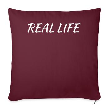 Real Life - Sofakissenbezug 45 x 45 cm - Burgunderrot - Vorne