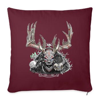 Cernunnos - Housse de coussin décorative 45 x 45 cm - bordeaux - Devant