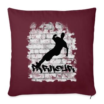 Parkour - Sofa pillowcase 17,3'' x 17,3'' (45 x 45 cm) - burgundy - Front