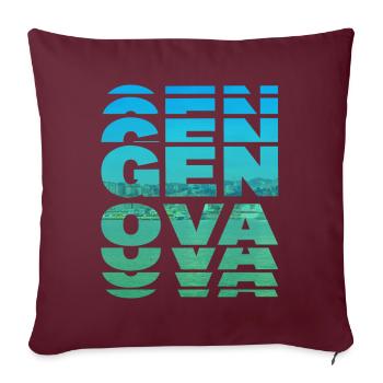 Gênes Gênes Italie Ville Skyline Vacances Amour - Housse de coussin décorative 45 x 45 cm - bordeaux - Devant