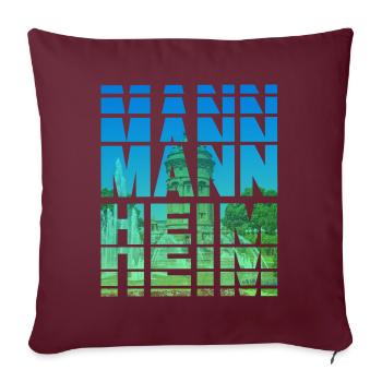 Mannheim Allemagne Ville Skyline Accueil Amour - Housse de coussin décorative 45 x 45 cm - bordeaux - Devant