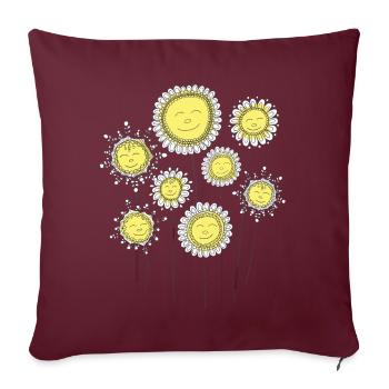 Bonheur - Housse de coussin décorative 45 x 45 cm - bordeaux - Devant