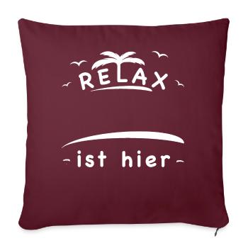Relax - Sofakissenbezug 45 x 45 cm - Burgunderrot - Vorne