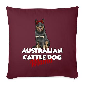 Bouvier australien - Housse de coussin décorative 45 x 45 cm - bordeaux - Devant