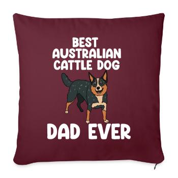 Bouvier australien - Housse de coussin décorative 45 x 45 cm - bordeaux - Devant