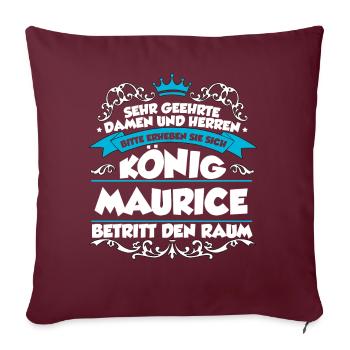 Maurice Name Design - Sofakissenbezug 45 x 45 cm - Burgunderrot - Vorne