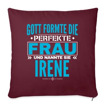 Irene Name Design - Sofakissenbezug 45 x 45 cm - Burgunderrot - Vorne