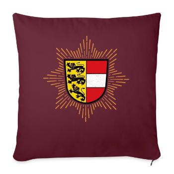 Carinthie Autriche drapeau armoiries étoile - Housse de coussin décorative 45 x 45 cm - bordeaux - Devant