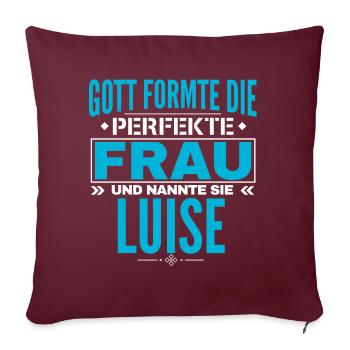 Luise Nom Design - Housse de coussin décorative 45 x 45 cm - bordeaux - Devant