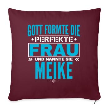 Meike Name Design - Sofakissenbezug 45 x 45 cm - Burgunderrot - Vorne
