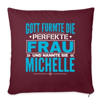 Michelle Name Design - Sofakissenbezug 45 x 45 cm - Burgunderrot - Vorne