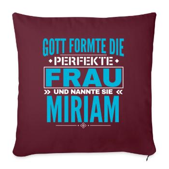 Miriam Name Design - Sofakissenbezug 45 x 45 cm - Burgunderrot - Vorne
