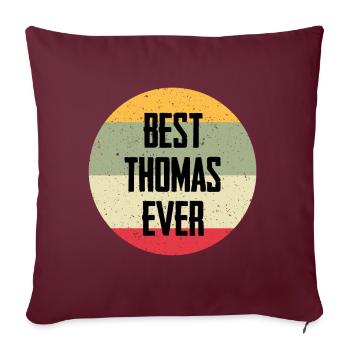 Best Thomas Ever - Sofakissenbezug 45 x 45 cm - Burgunderrot - Vorne
