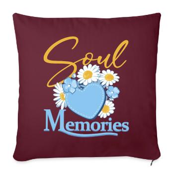 Mémoires d’âme - Housse de coussin décorative 45 x 45 cm - bordeaux - Devant
