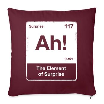 Ah ! Élément de surprise - Projet Hail Mary Fan - Housse de coussin décorative 45 x 45 cm - bordeaux - Devant
