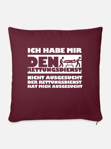 Rettungsdienst - Sofakissenbezug 45 x 45 cm - Burgunderrot