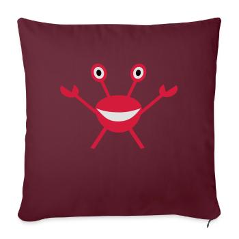 Crevette - Housse de coussin décorative 45 x 45 cm - bordeaux - Devant