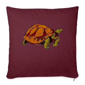 Schildkröte - Sofakissenbezug 45 x 45 cm - Burgunderrot - Vorne