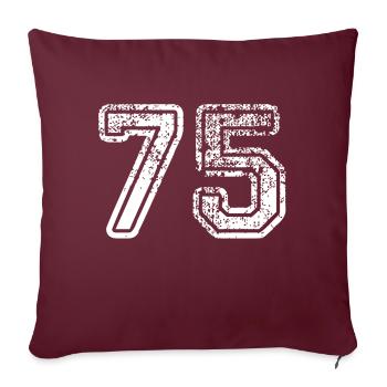 75 - Housse de coussin décorative 45 x 45 cm - bordeaux - Devant